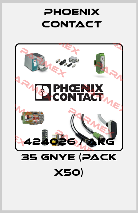 424026 / AKG 35 GNYE (pack x50) Phoenix Contact