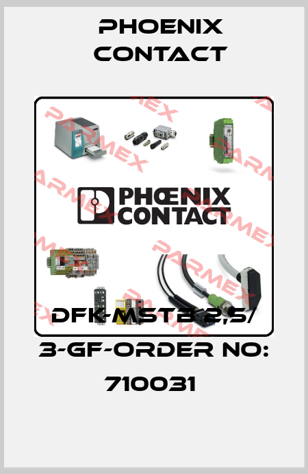 DFK-MSTB 2,5/ 3-GF-ORDER NO: 710031  Phoenix Contact