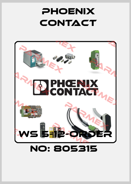 WS 5-12-ORDER NO: 805315  Phoenix Contact