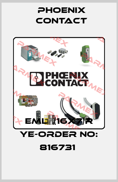 EML  (16X7)R YE-ORDER NO: 816731  Phoenix Contact