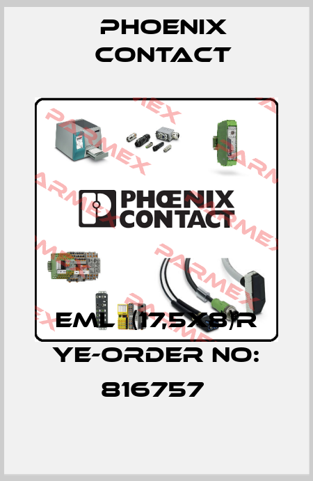 EML  (17,5X8)R YE-ORDER NO: 816757  Phoenix Contact