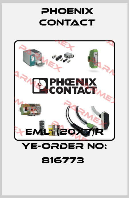 EML  (20X7)R YE-ORDER NO: 816773  Phoenix Contact