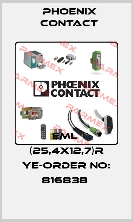 EML  (25,4X12,7)R YE-ORDER NO: 816838  Phoenix Contact