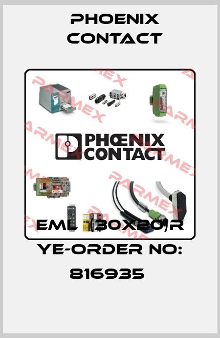 EML  (30X20)R YE-ORDER NO: 816935  Phoenix Contact