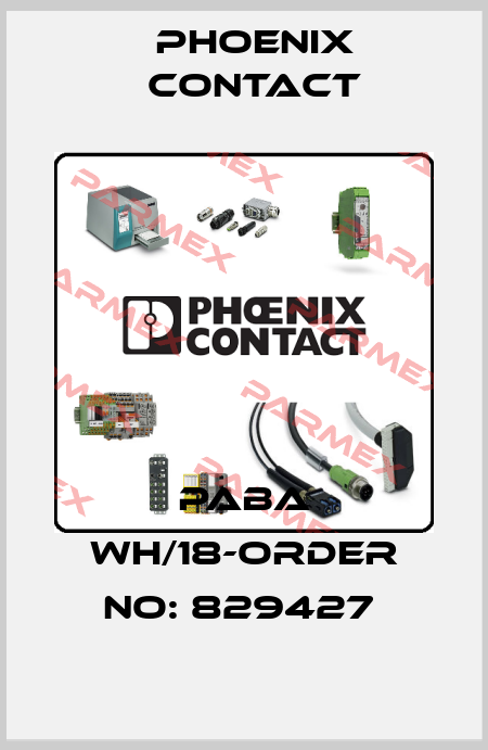 PABA WH/18-ORDER NO: 829427  Phoenix Contact