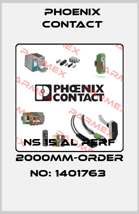 NS 15 AL PERF 2000MM-ORDER NO: 1401763  Phoenix Contact