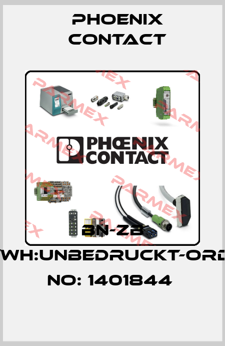BN-ZB 7,5/WH:UNBEDRUCKT-ORDER NO: 1401844  Phoenix Contact