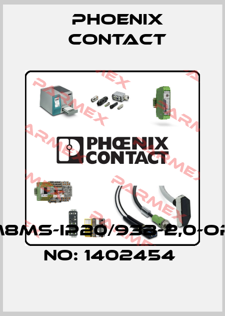 VS-M8MS-IP20/93B-2,0-ORDER NO: 1402454  Phoenix Contact