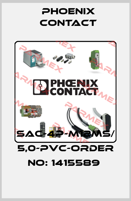SAC-4P-M12MS/ 5,0-PVC-ORDER NO: 1415589  Phoenix Contact
