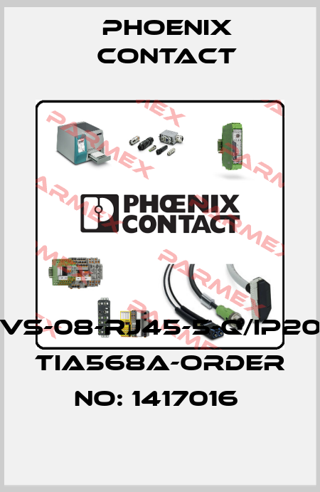 VS-08-RJ45-5-Q/IP20 TIA568A-ORDER NO: 1417016  Phoenix Contact