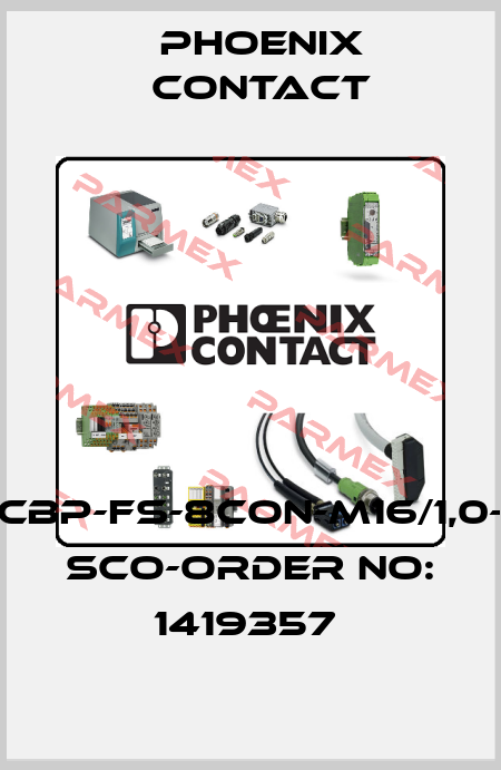 SACCBP-FS-8CON-M16/1,0-PUR SCO-ORDER NO: 1419357  Phoenix Contact