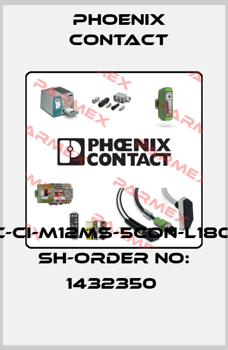 SACC-CI-M12MS-5CON-L180-THR SH-ORDER NO: 1432350  Phoenix Contact
