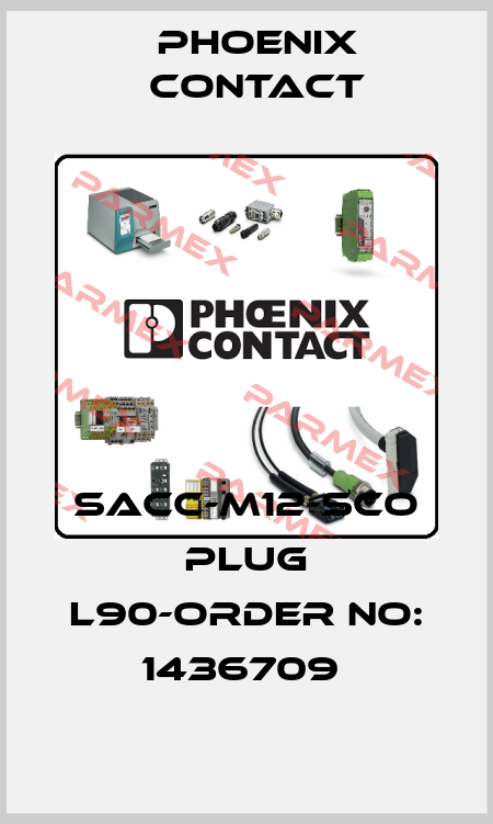 SACC-M12-SCO PLUG L90-ORDER NO: 1436709  Phoenix Contact