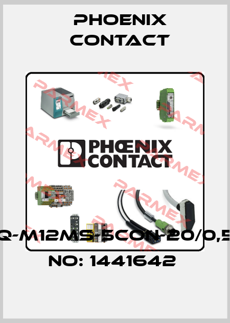 SACC-SQ-M12MS-5CON-20/0,5-ORDER NO: 1441642  Phoenix Contact