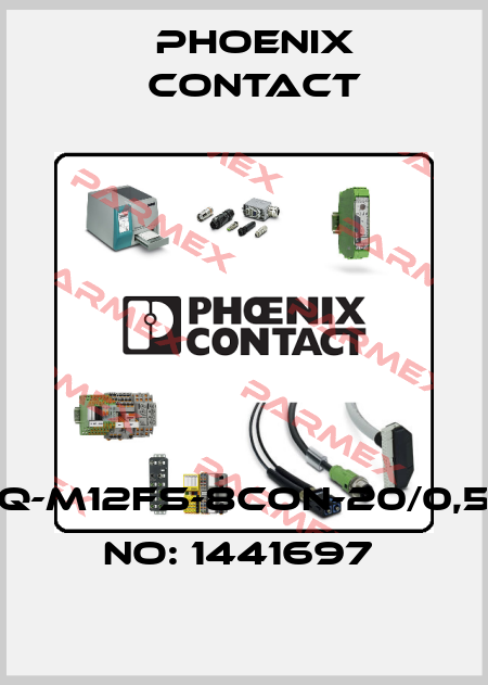SACC-SQ-M12FS-8CON-20/0,5-ORDER NO: 1441697  Phoenix Contact
