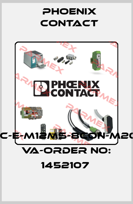 SACC-E-M12MS-8CON-M20/0,5 VA-ORDER NO: 1452107  Phoenix Contact