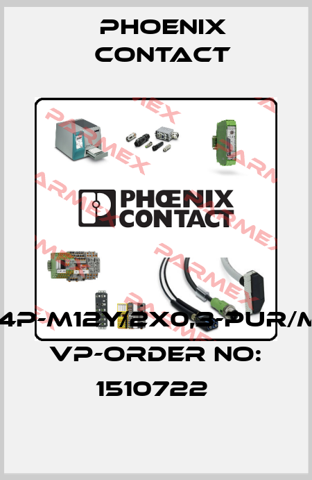 SAC-4P-M12Y/2X0,3-PUR/M12FS VP-ORDER NO: 1510722  Phoenix Contact