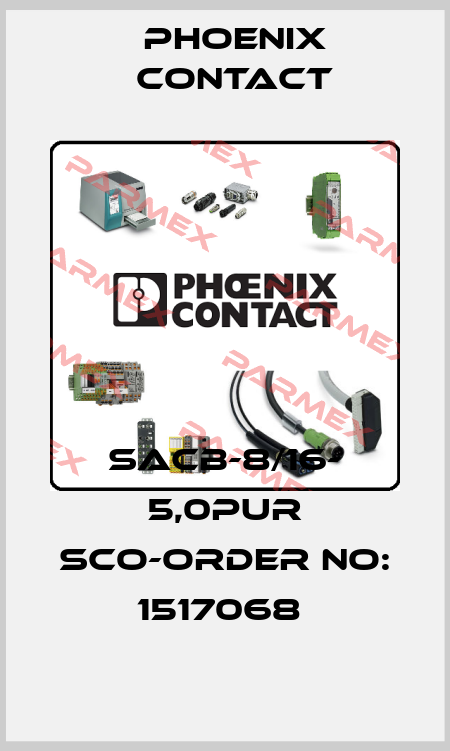 SACB-8/16- 5,0PUR SCO-ORDER NO: 1517068  Phoenix Contact