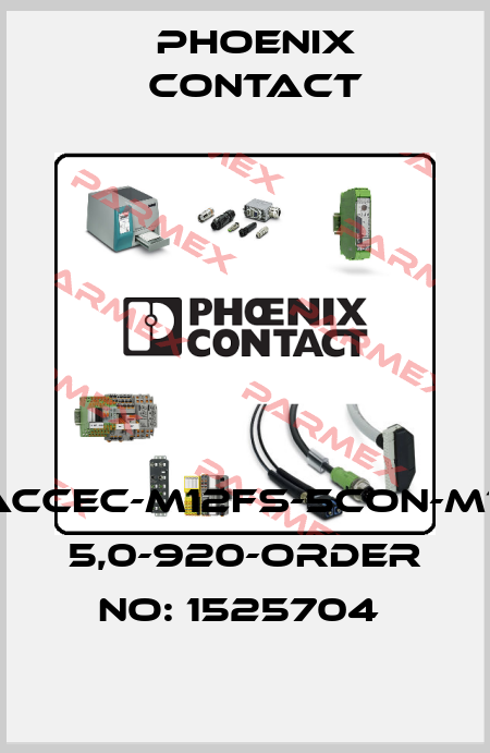 SACCEC-M12FS-5CON-M16/ 5,0-920-ORDER NO: 1525704  Phoenix Contact