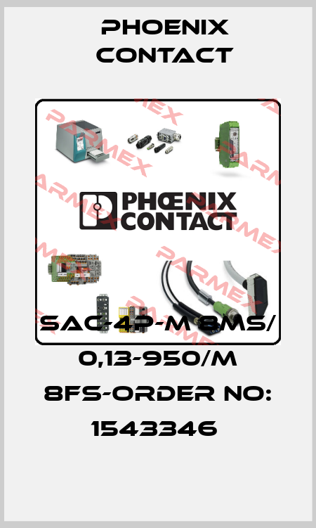 SAC-4P-M 8MS/ 0,13-950/M 8FS-ORDER NO: 1543346  Phoenix Contact