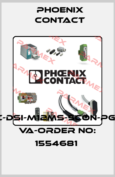 SACC-DSI-M12MS-5CON-PG9/0,5 VA-ORDER NO: 1554681  Phoenix Contact