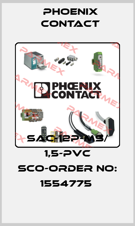 SAC-12P-MS/ 1,5-PVC SCO-ORDER NO: 1554775  Phoenix Contact