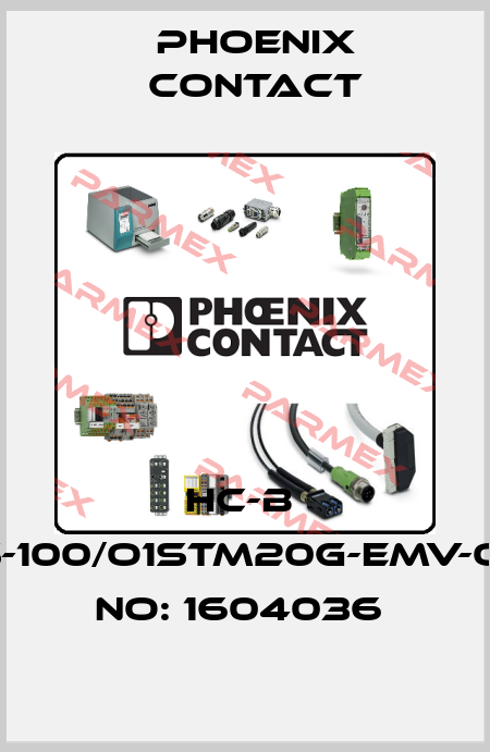 HC-B  6-TMS-100/O1STM20G-EMV-ORDER NO: 1604036  Phoenix Contact