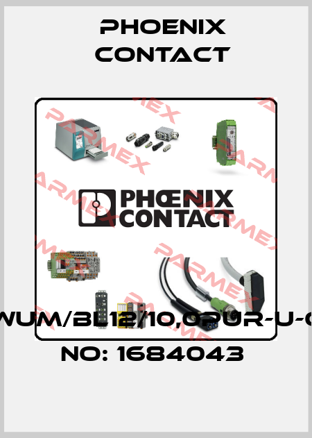 RCK-TWUM/BL12/10,0PUR-U-ORDER NO: 1684043  Phoenix Contact