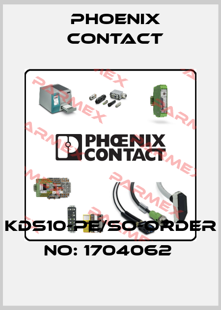 KDS10-PE/SO-ORDER NO: 1704062  Phoenix Contact