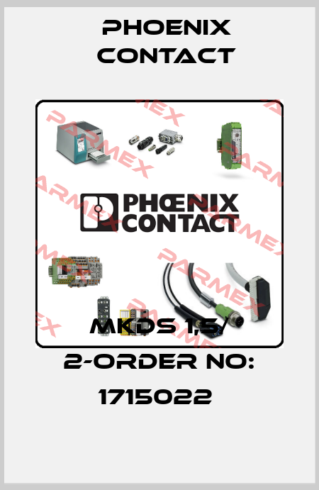 MKDS 1,5/ 2-ORDER NO: 1715022  Phoenix Contact