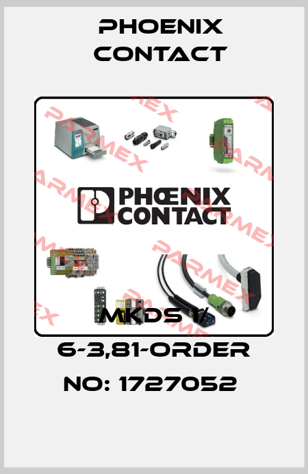 MKDS 1/ 6-3,81-ORDER NO: 1727052  Phoenix Contact