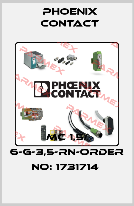 MC 1,5/ 6-G-3,5-RN-ORDER NO: 1731714  Phoenix Contact