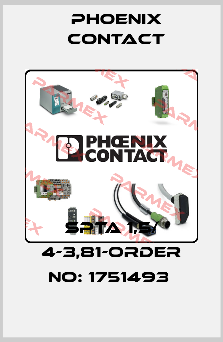 SPTA 1,5/ 4-3,81-ORDER NO: 1751493  Phoenix Contact