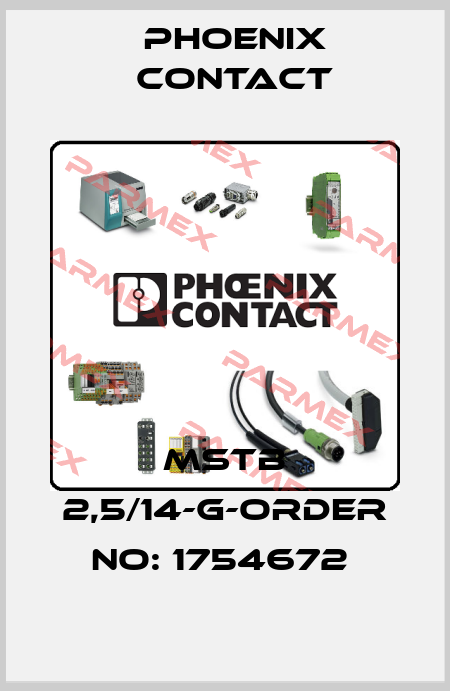 MSTB 2,5/14-G-ORDER NO: 1754672  Phoenix Contact