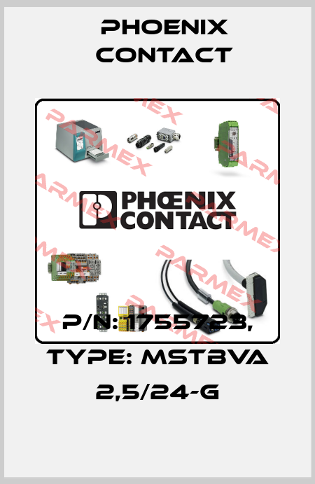 P/N: 1755723, Type: MSTBVA 2,5/24-G Phoenix Contact