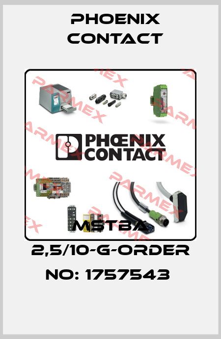 MSTBA 2,5/10-G-ORDER NO: 1757543  Phoenix Contact