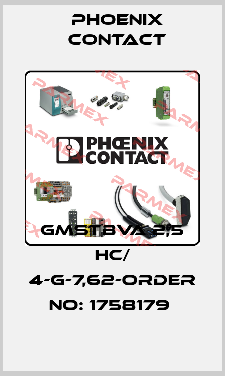 GMSTBVA 2,5 HC/ 4-G-7,62-ORDER NO: 1758179  Phoenix Contact