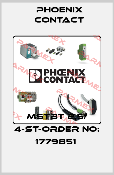 MSTBT 2,5/ 4-ST-ORDER NO: 1779851  Phoenix Contact