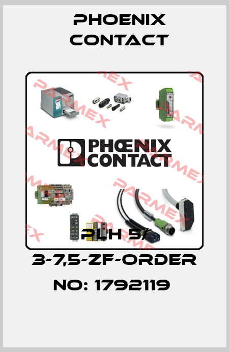 PLH 5/ 3-7,5-ZF-ORDER NO: 1792119  Phoenix Contact