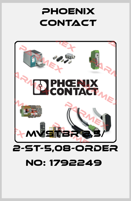 MVSTBR 2,5/ 2-ST-5,08-ORDER NO: 1792249  Phoenix Contact