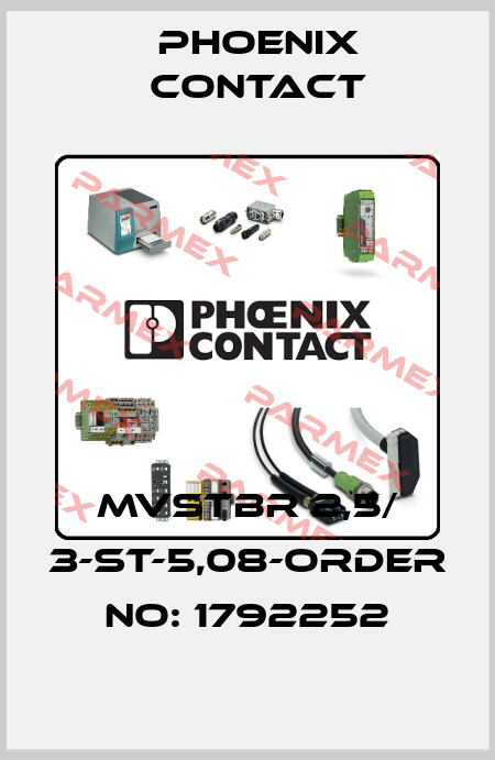 MVSTBR 2,5/ 3-ST-5,08-ORDER NO: 1792252 Phoenix Contact