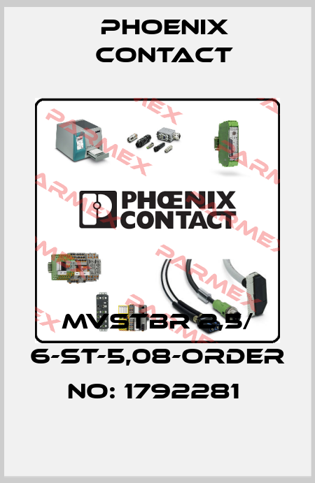 MVSTBR 2,5/ 6-ST-5,08-ORDER NO: 1792281  Phoenix Contact
