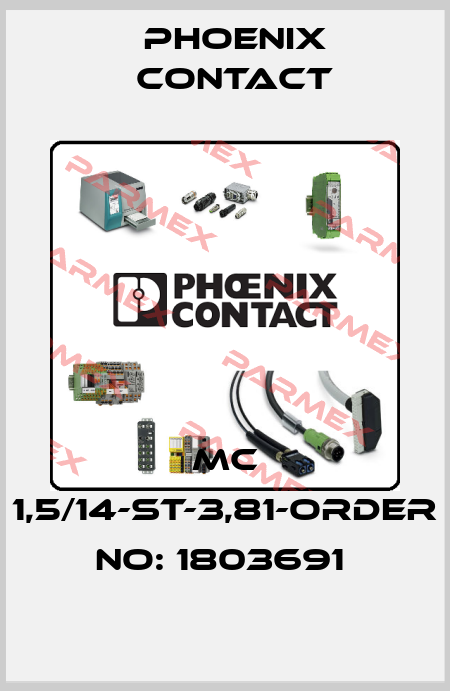 MC 1,5/14-ST-3,81-ORDER NO: 1803691  Phoenix Contact