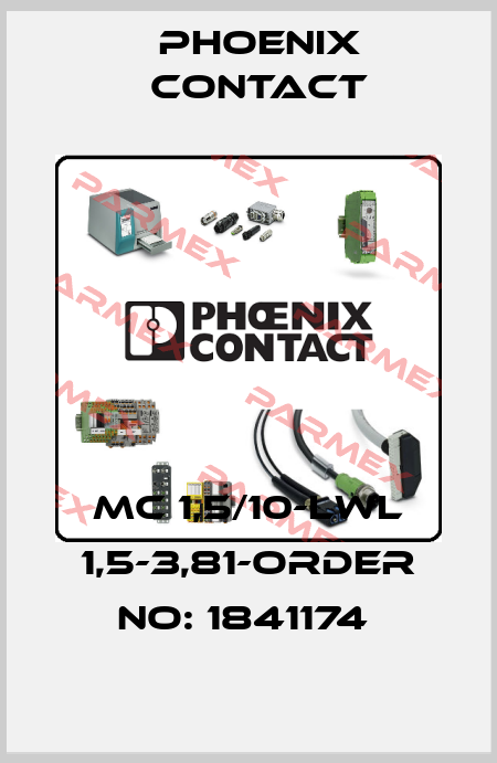 MC 1,5/10-LWL 1,5-3,81-ORDER NO: 1841174  Phoenix Contact