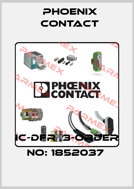 IC-DFR  3-ORDER NO: 1852037  Phoenix Contact