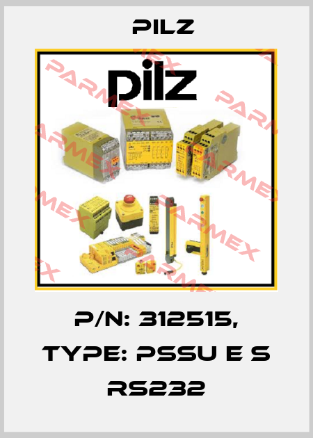 p/n: 312515, Type: PSSu E S RS232 Pilz