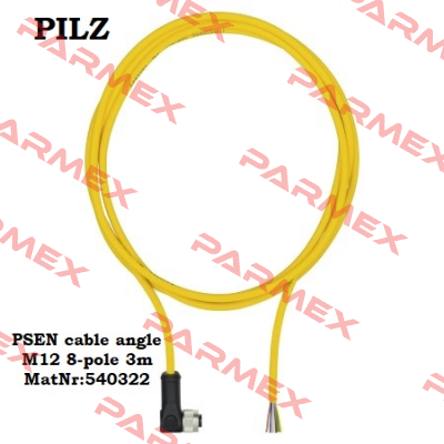 PSEN cable angle M12 8-pole 3m MatNr:540322 Pilz