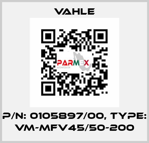 P/n: 0105897/00, Type: VM-MFV45/50-200 Vahle