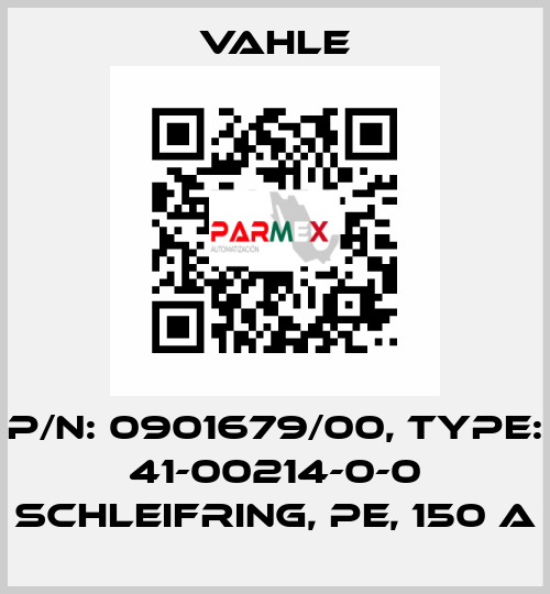 P/n: 0901679/00, Type: 41-00214-0-0 SCHLEIFRING, PE, 150 A Vahle