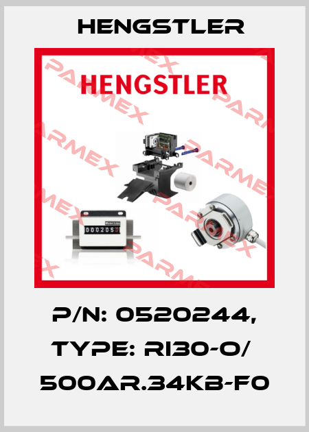 p/n: 0520244, Type: RI30-O/  500AR.34KB-F0 Hengstler
